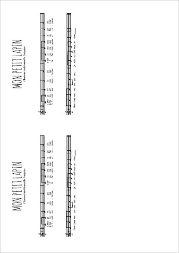 Mon petit lapin Partition gratuite